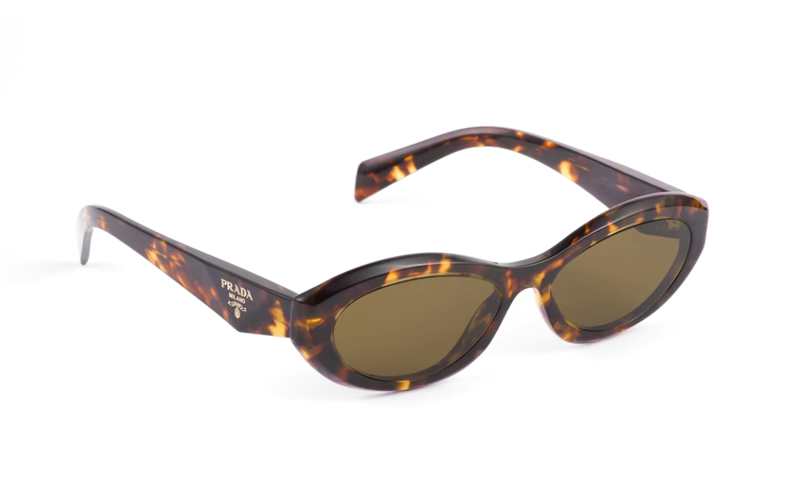 (Women) PRADA Cat Eye Acetate Sunglasses with Side Logo in Tortoiseshell SPR26ZE14LFE09ZCA056 圖 3