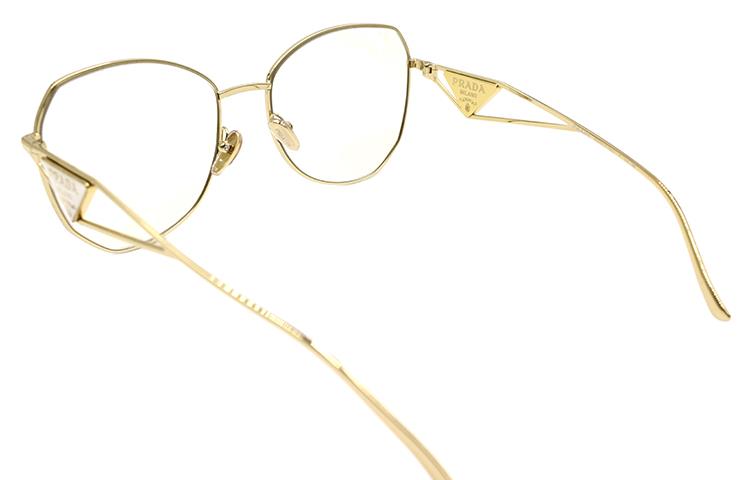 (Women) PRADA Catwalk Metal Triangle Logo Holiday Optical Glasses  Gold. SPR57Y ZVN 08N 圖 5