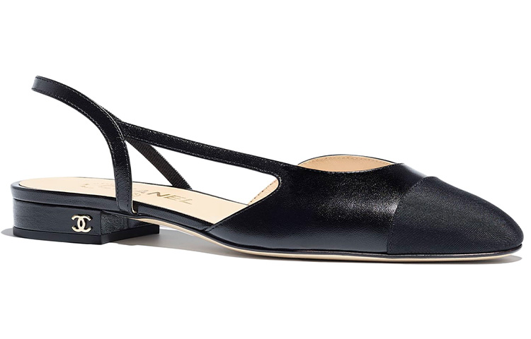 (W) Prada CHANEL Flat Shoes with Grosgrain Ribbon 'Black Lambskin' 圖 2