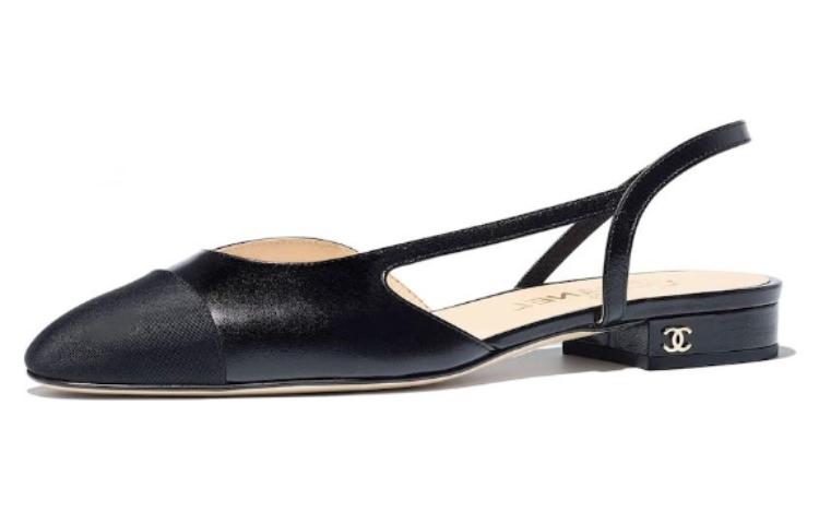 (W) Prada CHANEL Flat Shoes with Grosgrain Ribbon 'Black Lambskin' 圖 3