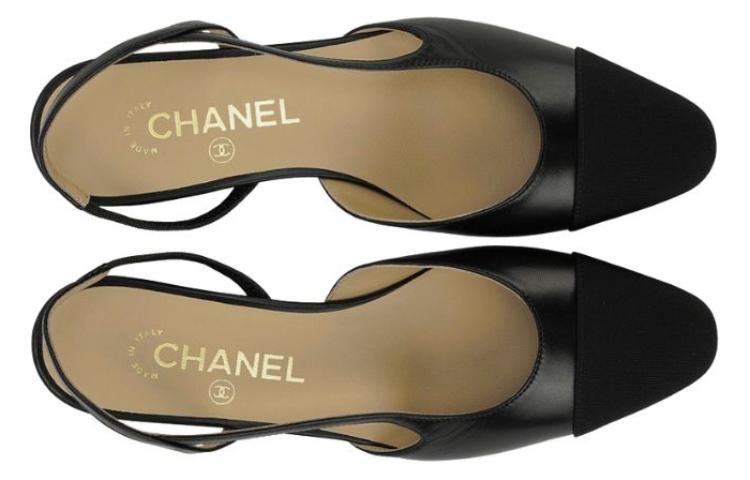 (W) Prada CHANEL Flat Shoes with Grosgrain Ribbon 'Black Lambskin' 圖 4