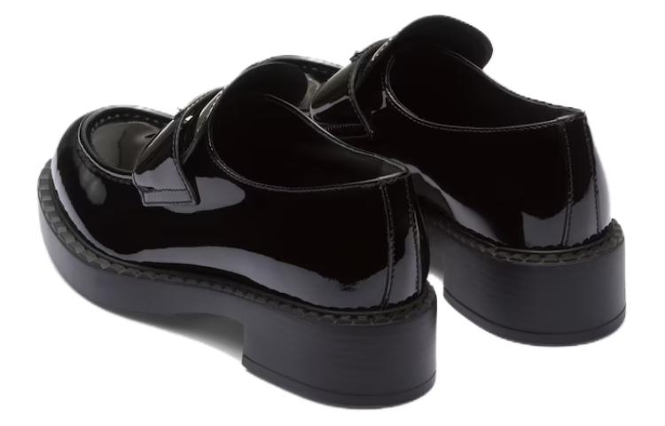 Shop (W) Prada Loafer Cokelat 50mm Kulit Patent Hitam 1D246M-JHR-F0002-F-B050 1D246M_JHR_F0002_F_B050