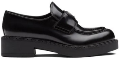 (W) 普拉达巧克力色黑色刷皮50毫米乐福鞋 1D246M_ULS_F0002_F_B050 Order (W) 普拉达巧克力色黑色刷皮50毫米乐福鞋 1D246M_ULS_F0002_F_B050