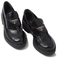 (W) 普拉达巧克力色黑色刷皮50毫米乐福鞋 1D246M_ULS_F0002_F_B050 Shop (W) 普拉达巧克力色黑色刷皮50毫米乐福鞋 1D246M_ULS_F0002_F_B050