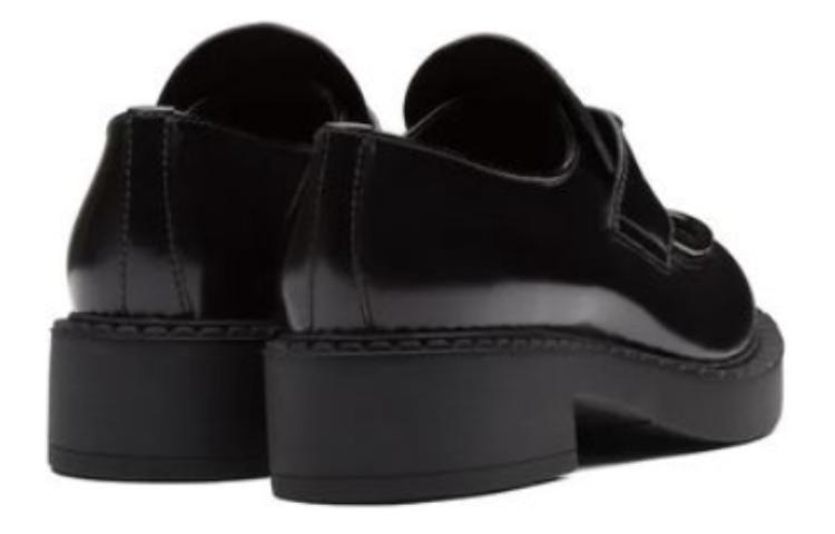 Details for (W) Prada Mocasín Negro de Cuero Cepillado Chocolate 50mm 1D246M_ULS_F0002_F_B050