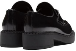 (W) 普拉达巧克力色黑色刷皮50毫米乐福鞋 1D246M_ULS_F0002_F_B050 Details for (W) 普拉达巧克力色黑色刷皮50毫米乐福鞋 1D246M_ULS_F0002_F_B050