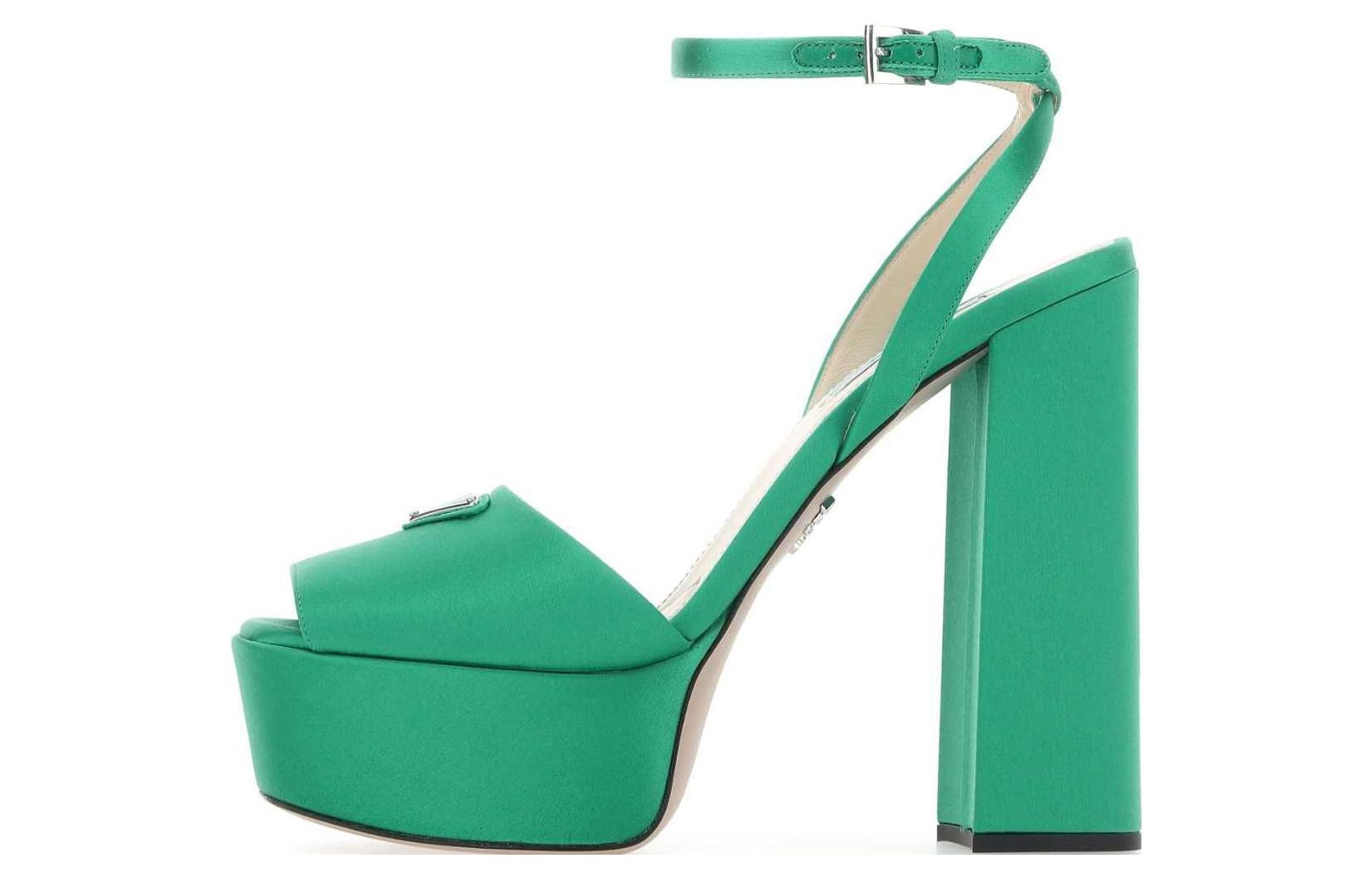 (W) Prada Classic CMFT Slide Sandals 'Green'