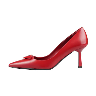 (W) Prada Classic Fashion High Heel 'Red Leather'
