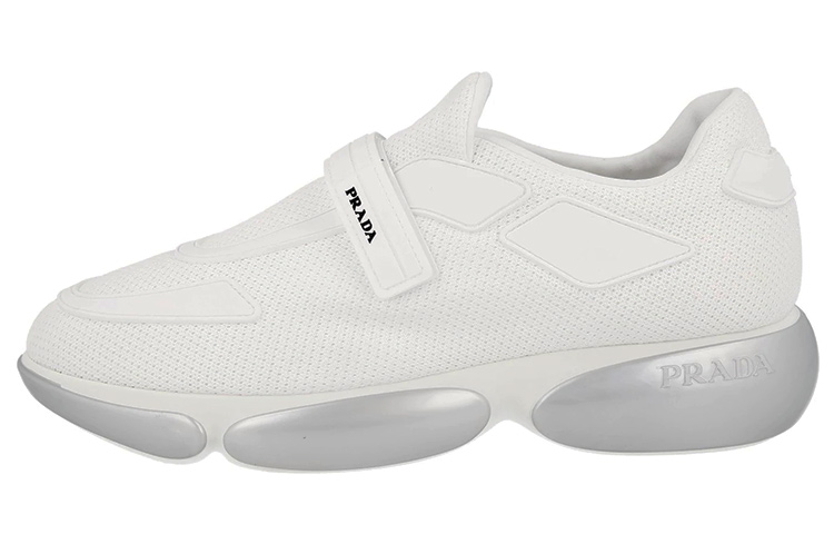 Buy (W) Prada Sepatu Kulit Klasik 'Logo Putih' 1E293I_3K7I_F0J36