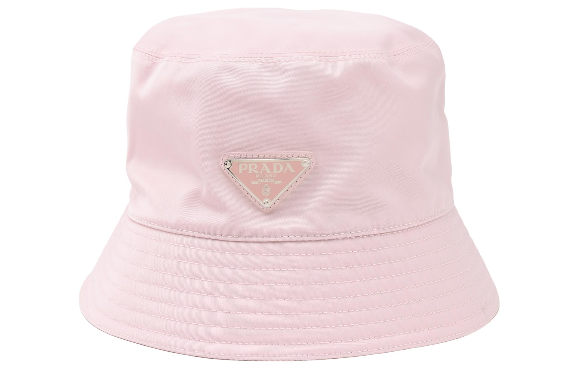 (Women) PRADA Classic Triangle Logo Nylon Bucket Hat. 1HC137-2DMI-F0E18