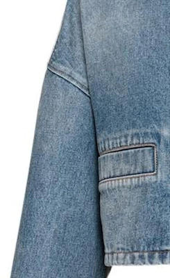 (W) Prada 丹寧腰帶三角形標誌外套 GFB297-12O0-F0BAU-S-222 Details for (W) Prada 丹寧腰帶三角形標誌外套 GFB297-12O0-F0BAU-S-222