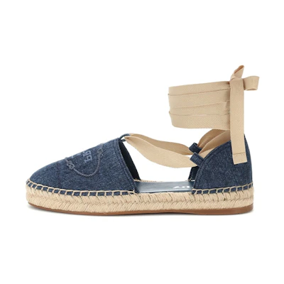 (W) Prada Denim Slip-On Casual Shoe Blue 'Fashion'