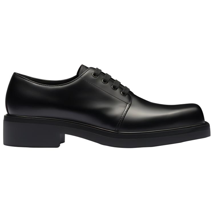 Order PRADA 普拉達 時髦皮革牛津鞋 黑色