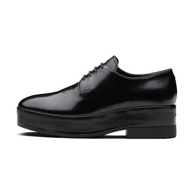 (W) Prada Derby 'Glossy Black Leather'
