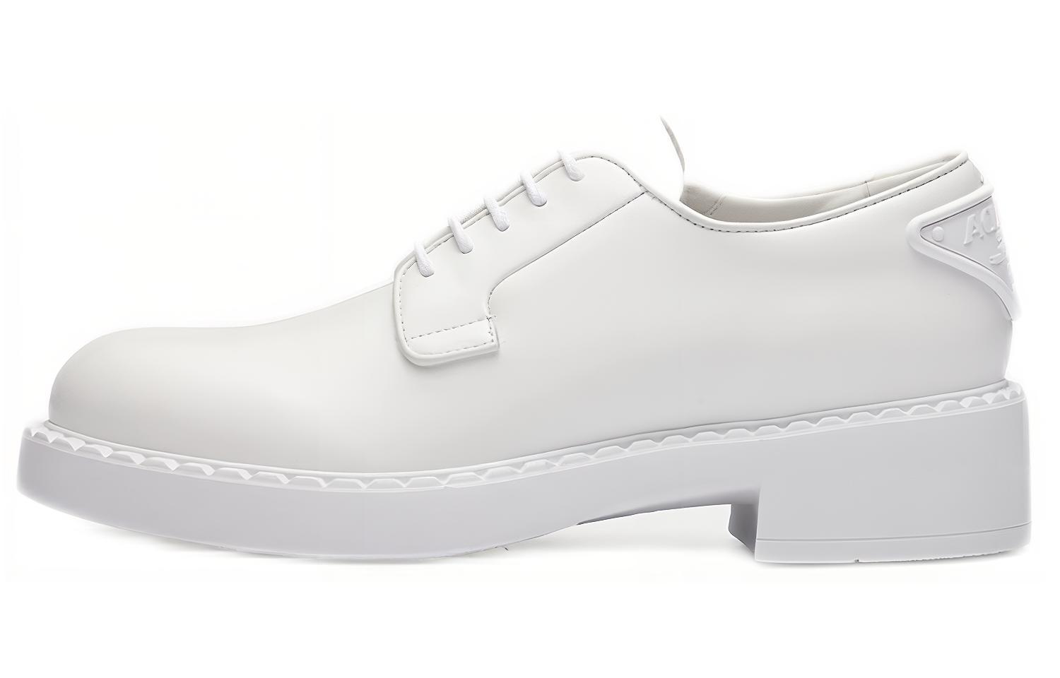 (W) Prada Derby 'Patent Leather White'
