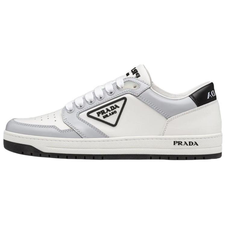 (Women) Prada District Leather Sneakers 'White Grey' 1E790M_3LJ6_F0A4C_F_030