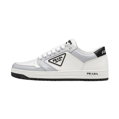 (W) Prada District Leather Sneakers 'White Grey'