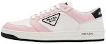 Buy (W) 프라다 디스트릭트 스니커즈 화이트 핑크 가죽 (60 characters) 1E790M_3LJ6_F0D8U_F_030