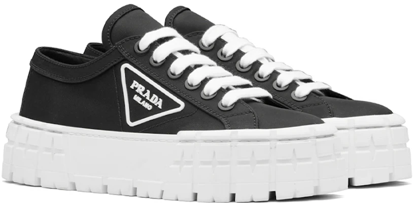 PRADA 尼龍 華達呢 輕便低筒 時尚板鞋 女款 黑色 Lookbook PRADA 尼龍 華達呢 輕便低筒 時尚板鞋 女款 黑色