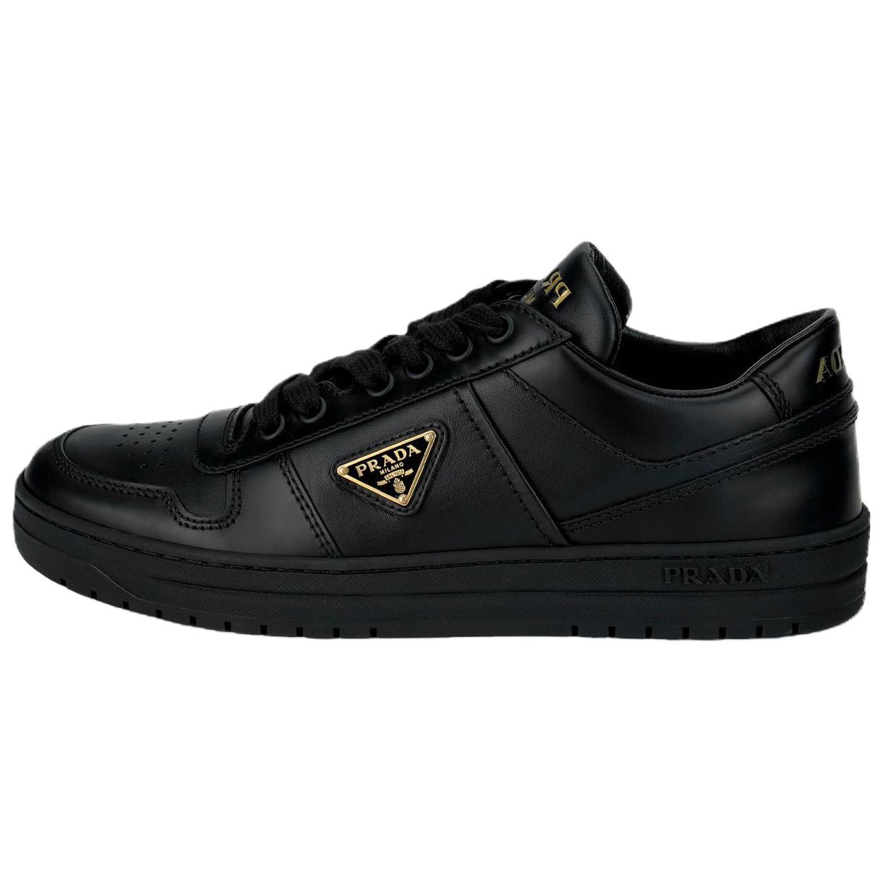 (Women) PRADA Downtown Black Leather Low-Top Sneakers 1E792M_3LPH_F0002_F_DD30
