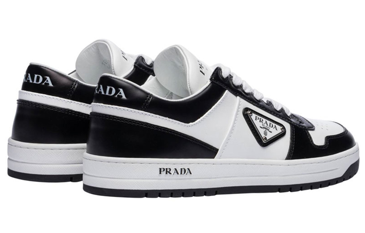 Shop (Women) Prada Downtown Leather 'Black White'  1E792M-3LKG-F0964
