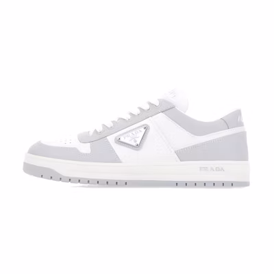 (W) Prada Downtown Leather Sneakers 'White Grey' 1E792M-3LKG-F0A4C-F-030