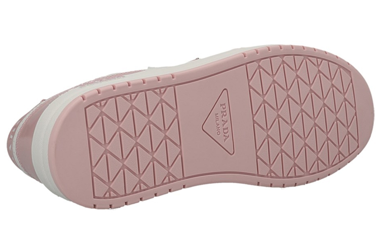 (W) Prada Downtown Leather Sneakers 'White Pink' 1E792M-3LKG-F0D8U-F-030 圖 4