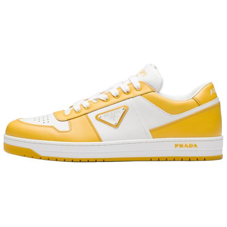 (W) Prada Downtown Leather Sneakers 'White Sun'