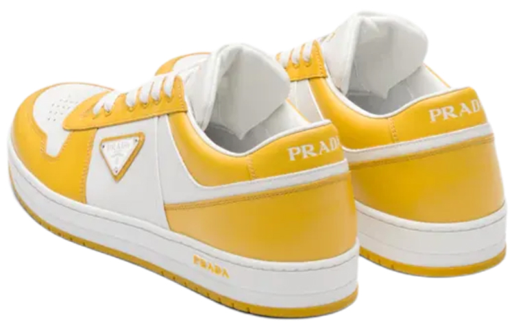 (W) Prada Downtown Leather Sneakers 'White Sun' 圖 5