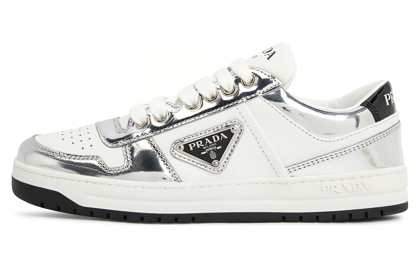 (Women) Prada Downtown Low 'White Silver' 1E792M_3LL2_F0J36