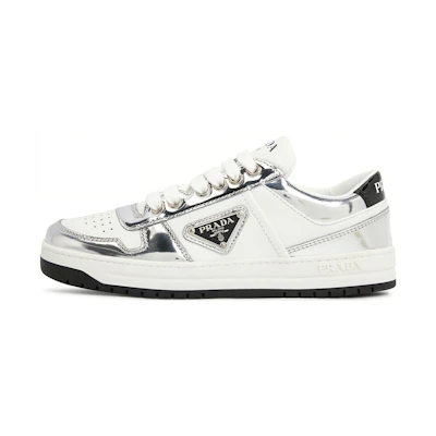 (W) Prada Downtown Low 'White Silver'