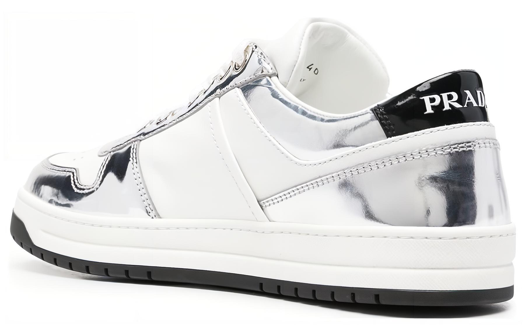 Shop (W) プラダ ダウンタウン ロー "ホワイトシルバー" 1E792M_3LL2_F0J36