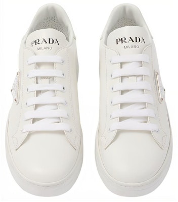 (W) 普拉达 Downtown 低帮白银色皮革运动鞋 1E904M_B4L_F0009_F_030 Lookbook (W) 普拉达 Downtown 低帮白银色皮革运动鞋 1E904M_B4L_F0009_F_030