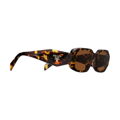 (Women) PRADA Elegant Brown Irregular Frame Sunglasses SPR17W_EVAU_F02Z1_C_A051