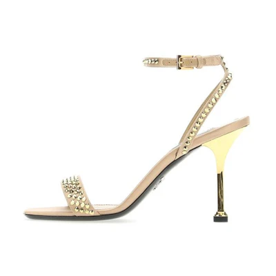 (W) Prada Embellished Satin High-Top 'Yellow Fashion'
