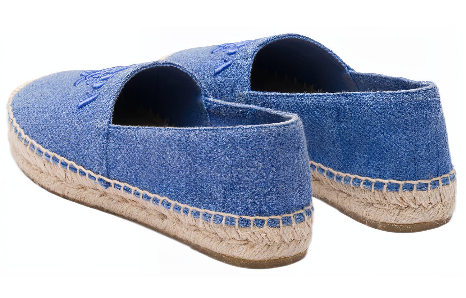 (W) Prada Embroidered Logo Linen Sole Shoes 'Light Blue' 圖 5