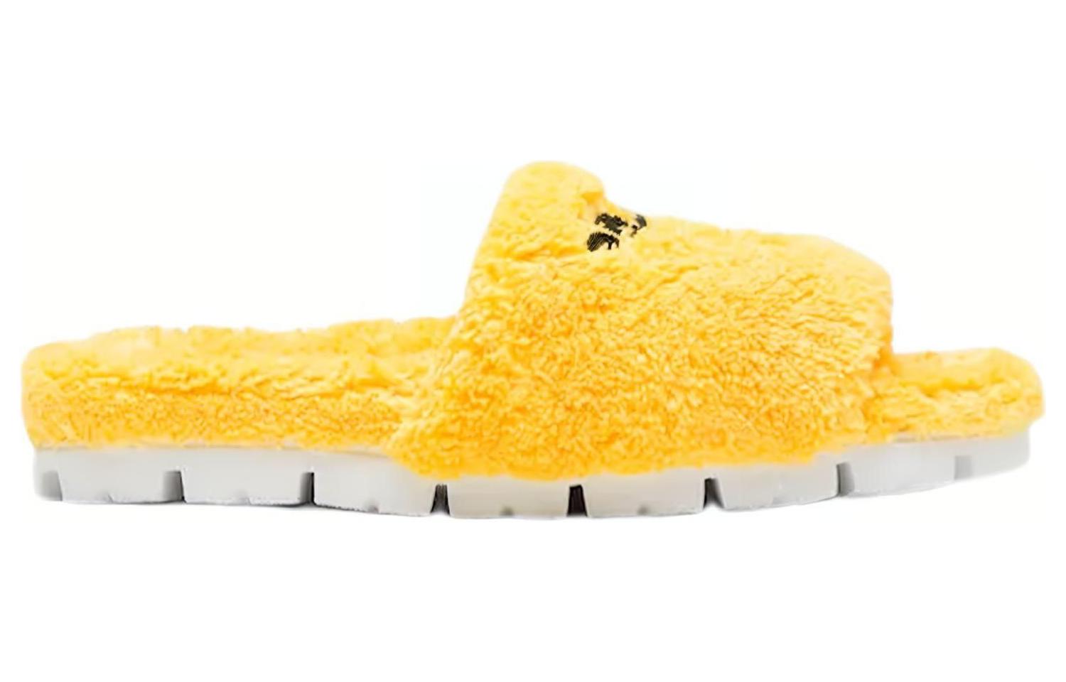 (W) Prada Embroidered Logo Slippers 'Yellow' 圖 2