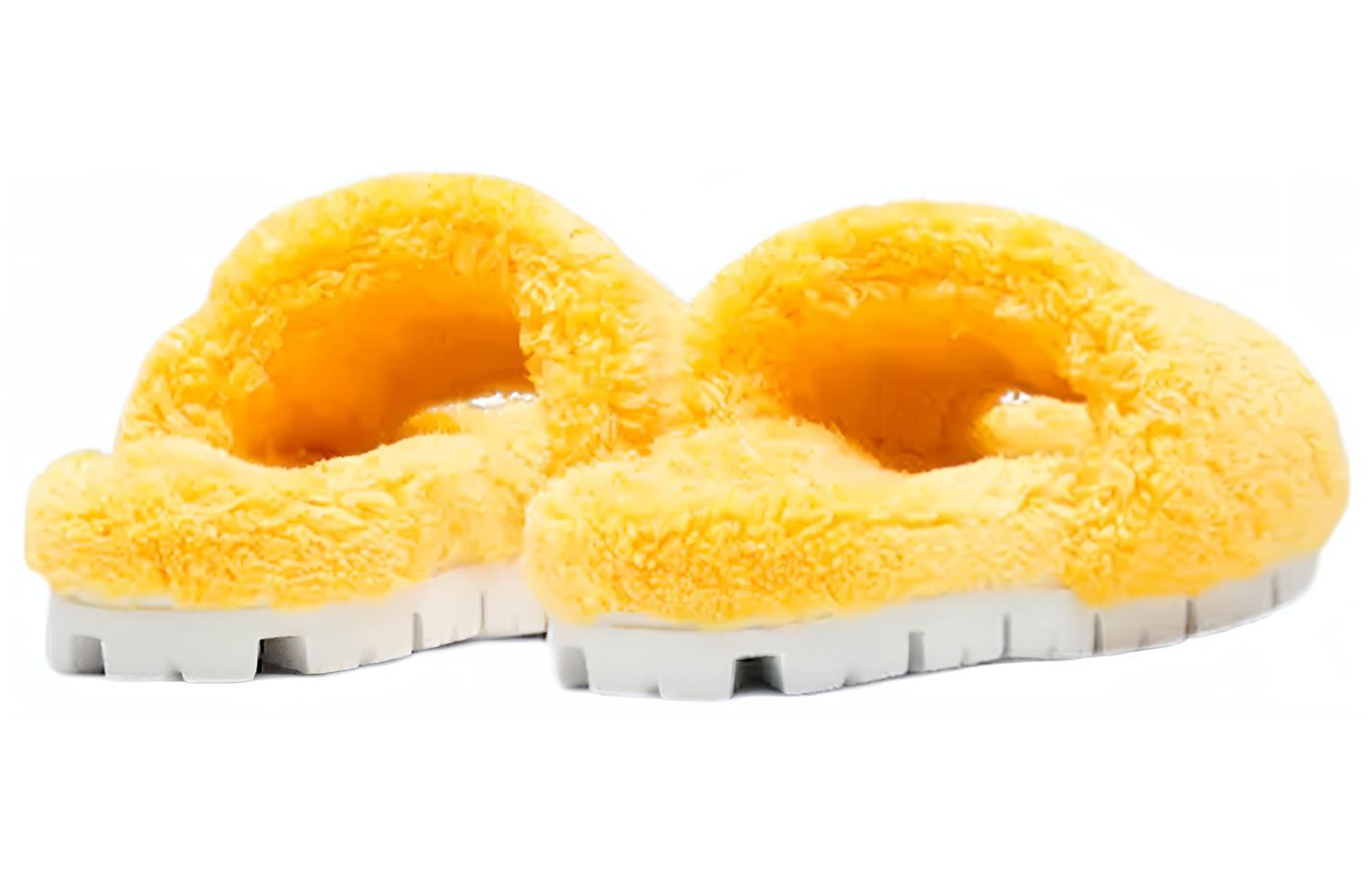 (W) Prada Embroidered Logo Slippers 'Yellow' 圖 4