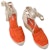 (Women) Prada Embroidered Logo Wedge High Heels 'Orange' 1IZ045_376_F0049_F_090