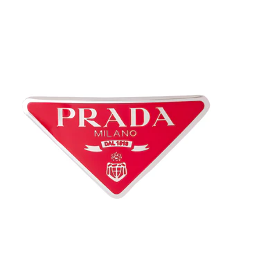 (Women) PRADA Enamel Triangle Hair Clip Red for Women. 1IF050_2BA6_F068Z