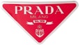 Order (W) 프라다 에나멜 삼각 헤어클립 레드 여성용. 1IF050_2BA6_F068Z