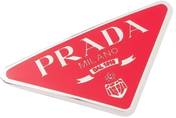 (W) 프라다 에나멜 삼각 헤어클립 레드 여성용. 1IF050_2BA6_F068Z Lookbook (W) 프라다 에나멜 삼각 헤어클립 레드 여성용. 1IF050_2BA6_F068Z