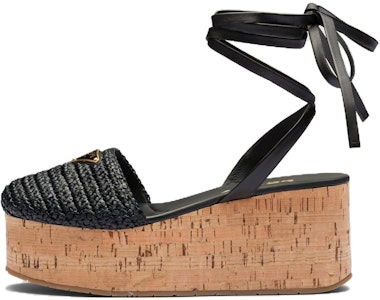 (W) 프라다 패브릭 웨지 샌들 (블랙) 1XZ760_70N_F0002_F_075 Buy (W) 프라다 패브릭 웨지 샌들 (블랙) 1XZ760_70N_F0002_F_075