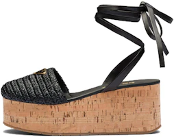 (Women) Prada Fabric Buckle Round Toe Wedge 'Fashion Sandal Black' 1XZ760_70N_F0002_F_075 (Women) Prada Fabric Buckle Round Toe Wedge 'Fashion Sandal Black' 1XZ760_70N_F0002_F_075