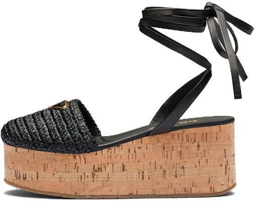 (Women) Prada Fabric Buckle Round Toe Wedge 'Fashion Sandal Black' 1XZ760_70N_F0002_F_075 Buy (Women) Prada Fabric Buckle Round Toe Wedge 'Fashion Sandal Black' 1XZ760_70N_F0002_F_075