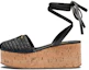 Buy (Women) Prada Fabric Buckle Round Toe Wedge 'Fashion Sandal Black' 1XZ760_70N_F0002_F_075