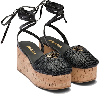 (W) Prada Fabric Buckle Round Toe Wedge 'Sandal Fesyen Hitam' 1XZ760_70N_F0002_F_075 Order (W) Prada Fabric Buckle Round Toe Wedge 'Sandal Fesyen Hitam' 1XZ760_70N_F0002_F_075