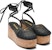 (W) Prada Fabric Buckle Round Toe Wedge 'Sandal Fesyen Hitam' 1XZ760_70N_F0002_F_075