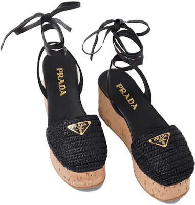 (Women) Prada Fabric Buckle Round Toe Wedge 'Fashion Sandal Black' 1XZ760_70N_F0002_F_075 Lookbook (Women) Prada Fabric Buckle Round Toe Wedge 'Fashion Sandal Black' 1XZ760_70N_F0002_F_075