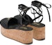 Shop (W) Prada Fabric Buckle Round Toe Wedge 'Sandal Fesyen Hitam' 1XZ760_70N_F0002_F_075